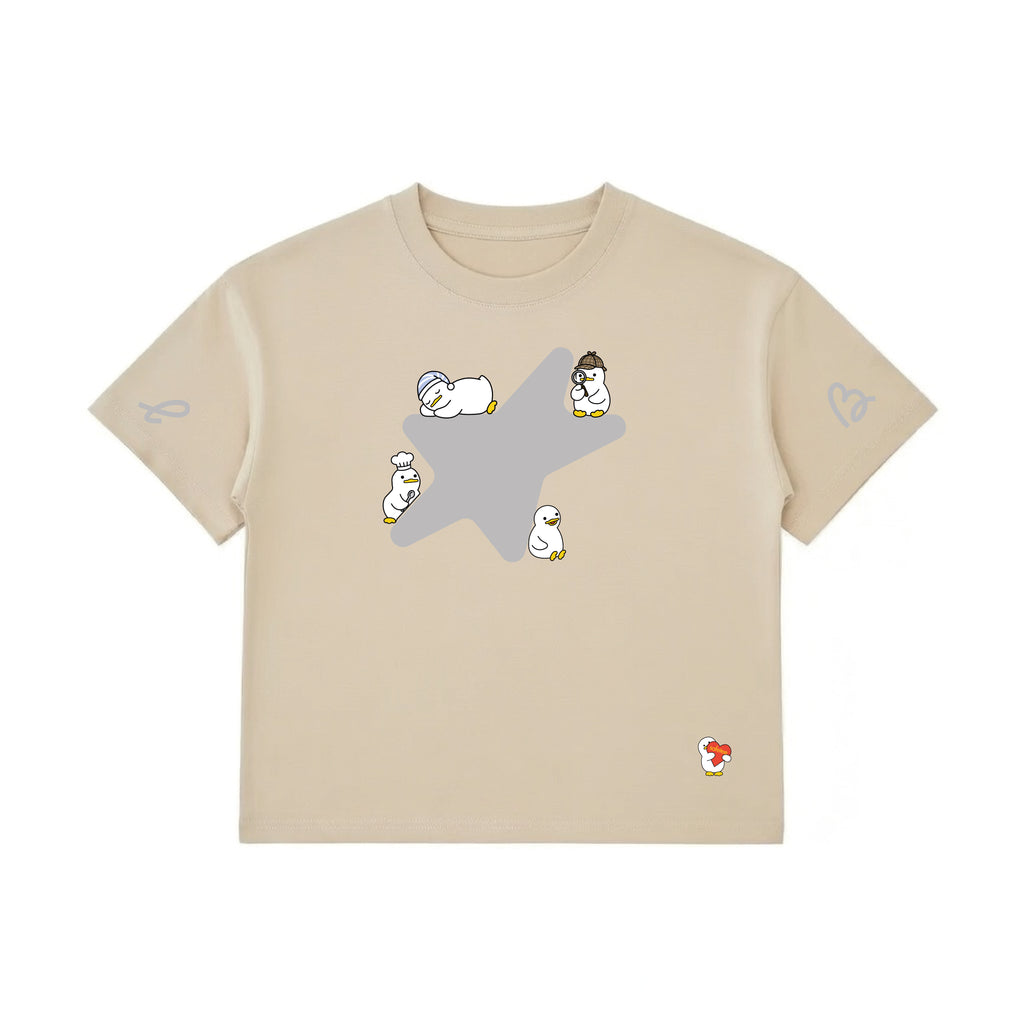 Little Star Reflective Tee / Beige