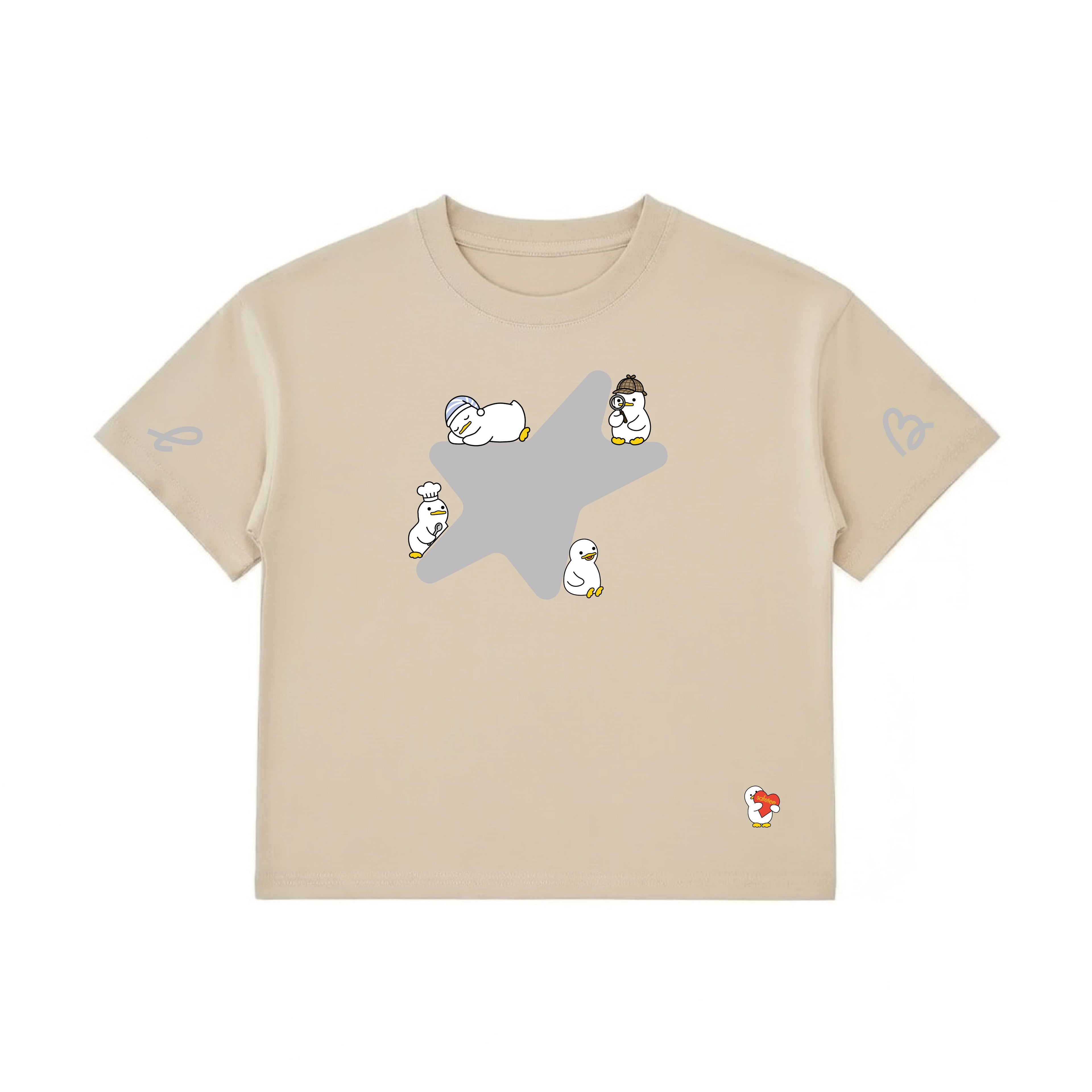Little Star Reflective Tee / Beige