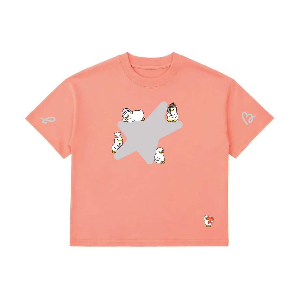 Little Star Reflective Tee / Peach