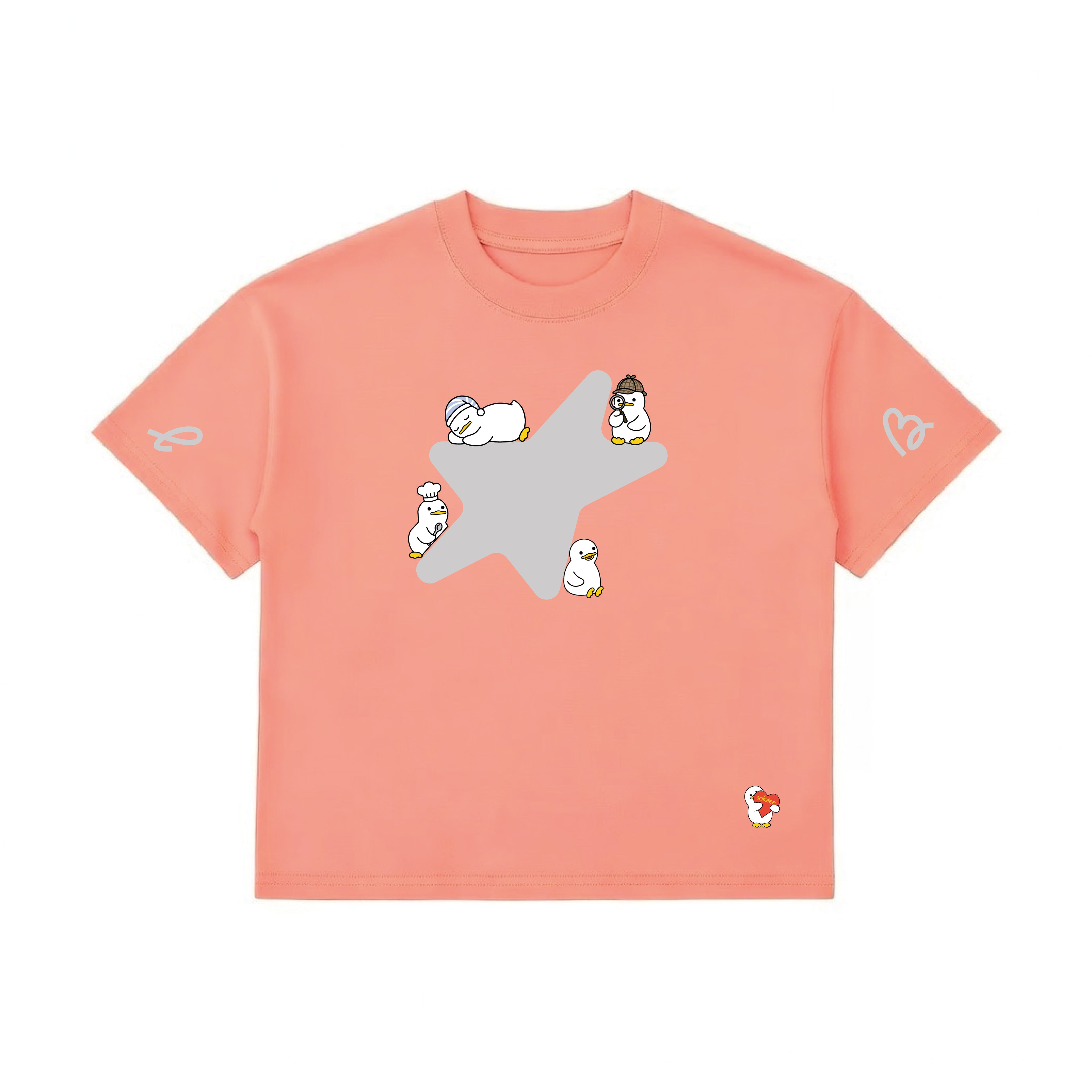 Little Star Reflective Tee / Peach